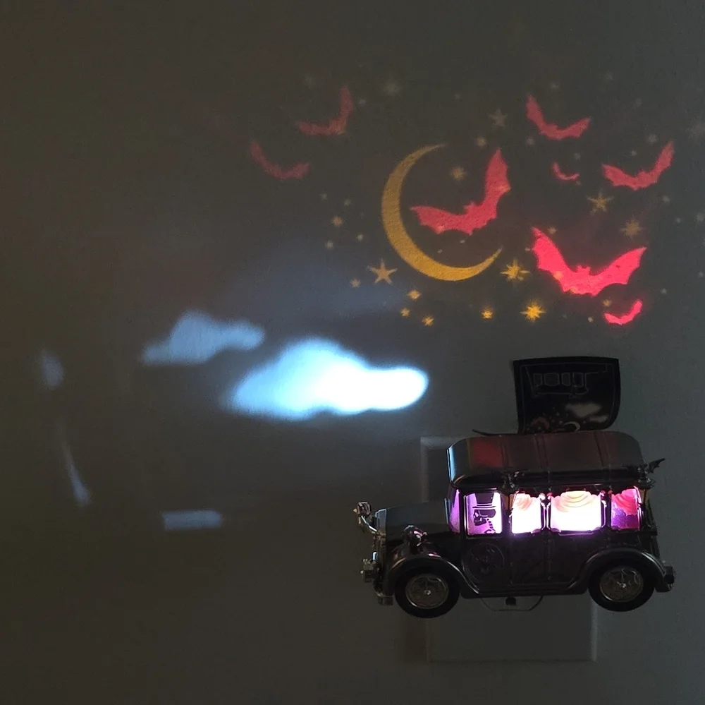 Bath & Body Works White Barn Halloween Hearse Wallflower Projector NWT